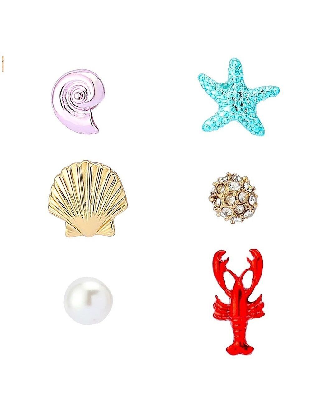 Betsey Johnson Mermaid Jewels Stud Earring Set New